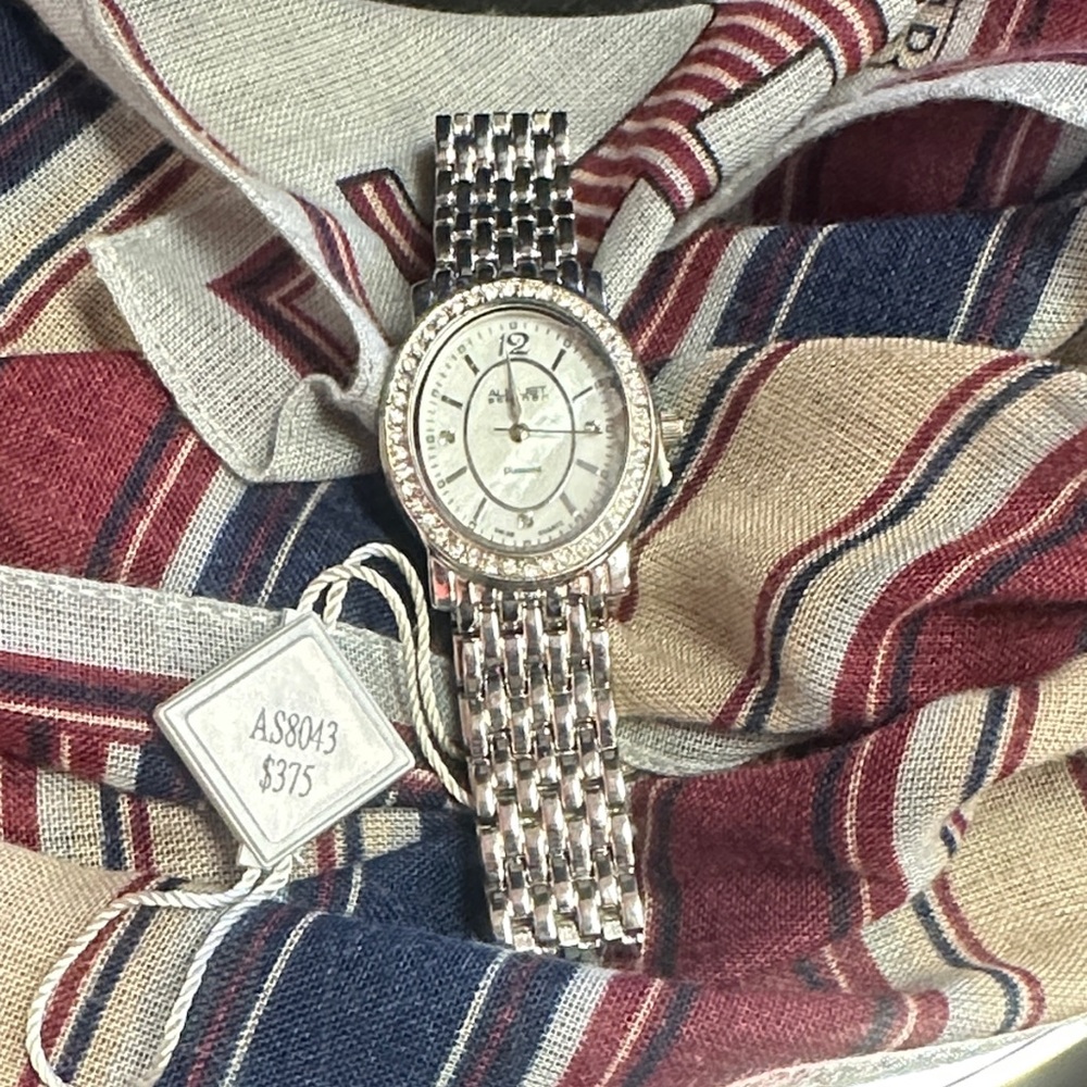 Silver diamond-Accented Women's Watch - August Steiner